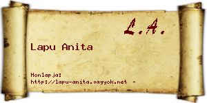 Lapu Anita névjegykártya