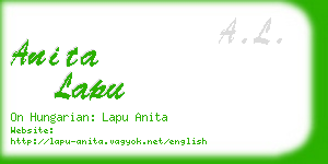 anita lapu business card